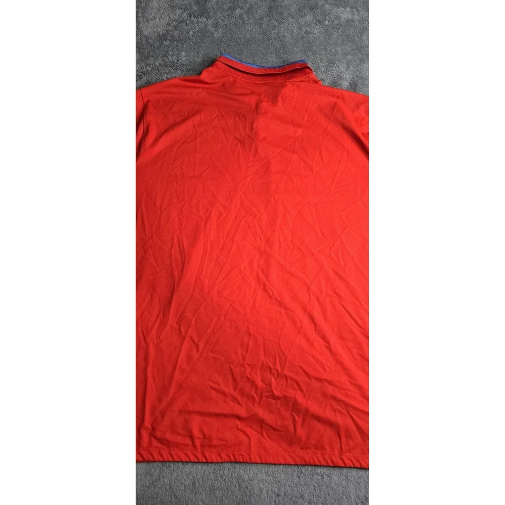 Nike Dri-Fit Vapor Polo Shirt Golf Club All Over Print Red Blue Mens XL
